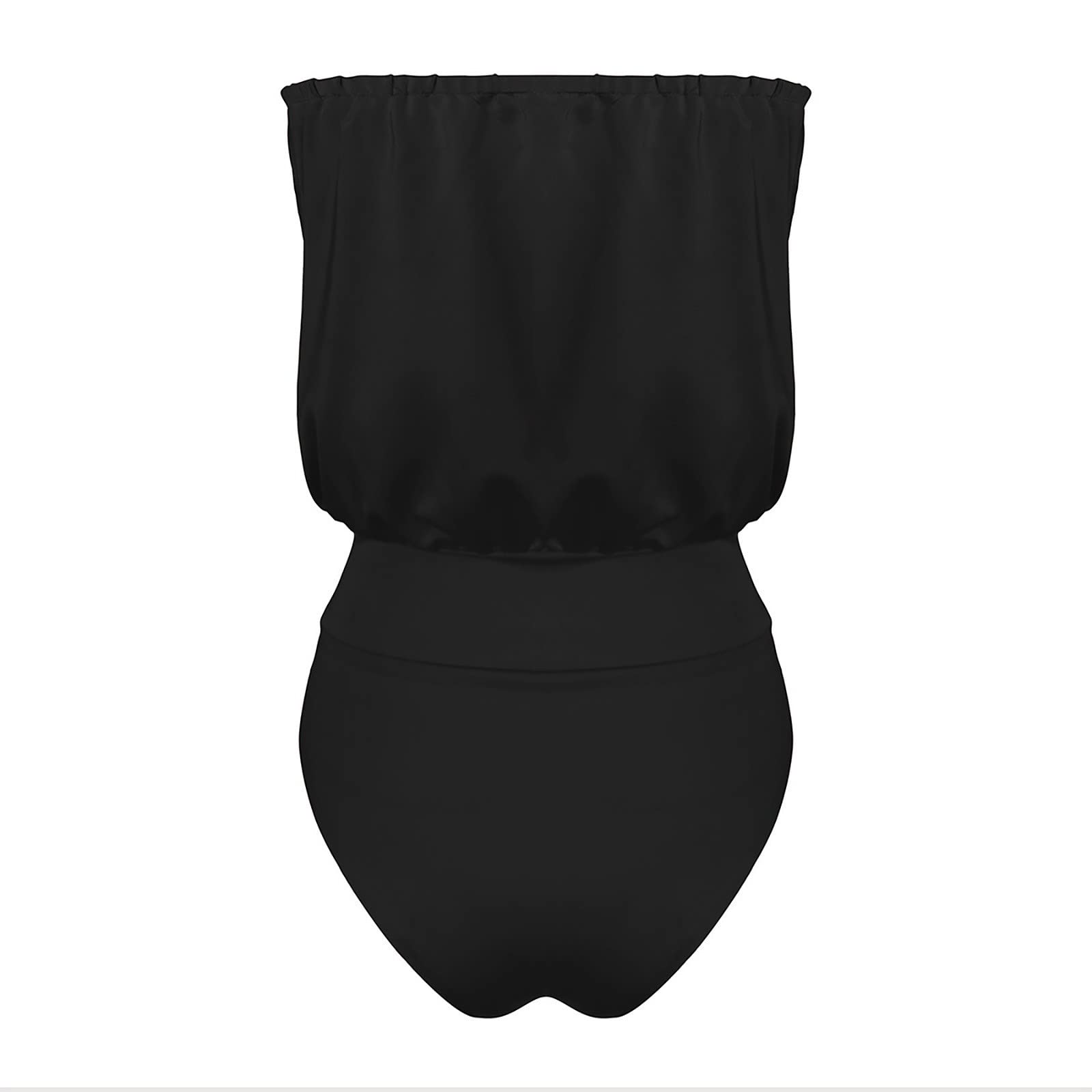 Maillot de Bain Femme 1 Pièce Gainant — Style Bandeau Épaule Dénudée