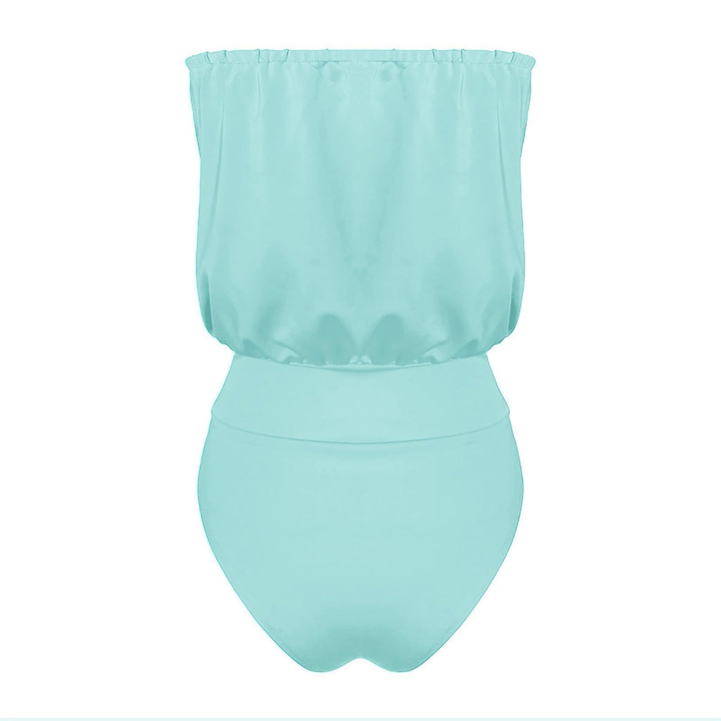 Maillot de Bain Femme 1 Pièce Gainant — Style Bandeau Épaule Dénudée