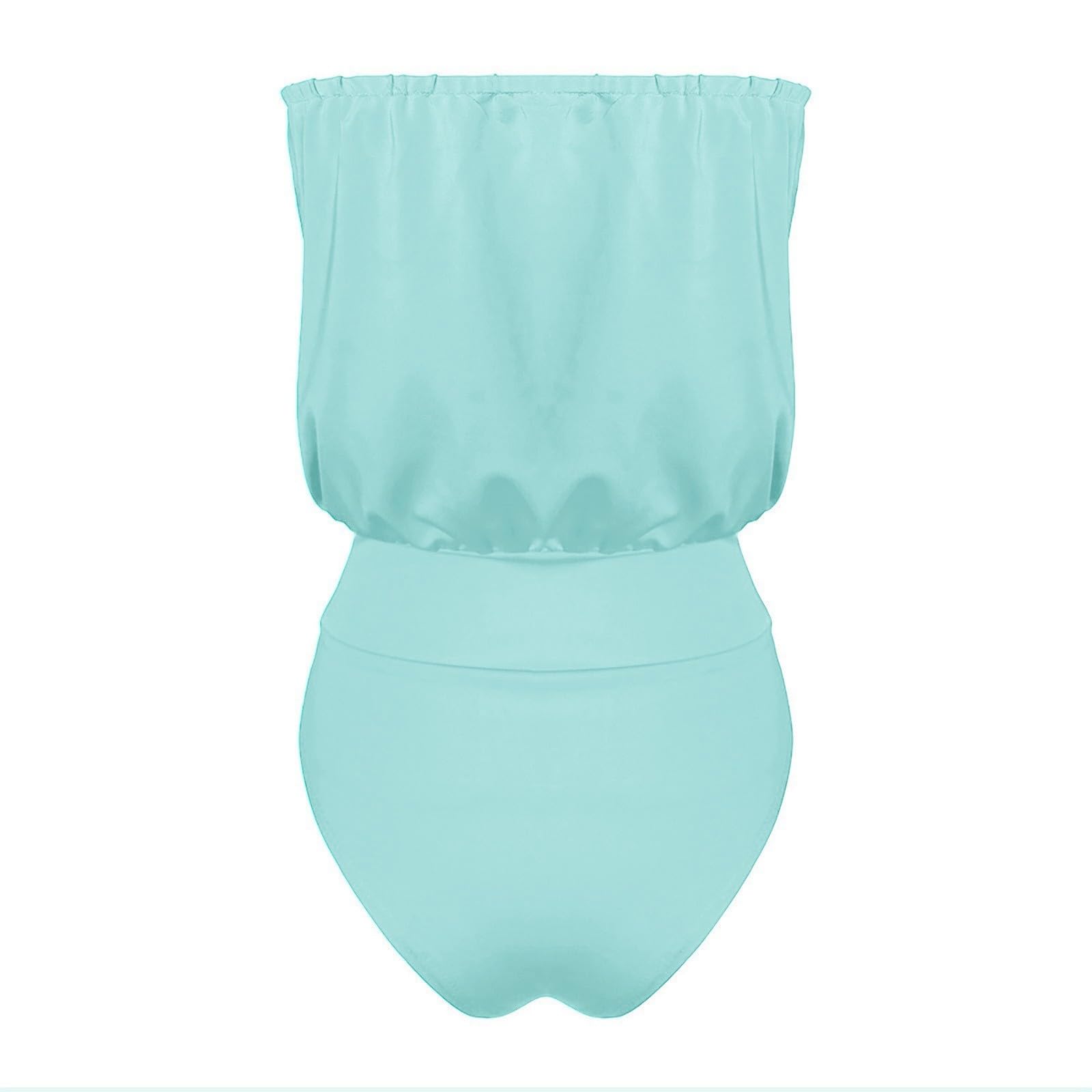 Maillot de Bain Femme 1 Pièce Gainant — Style Bandeau Épaule Dénudée