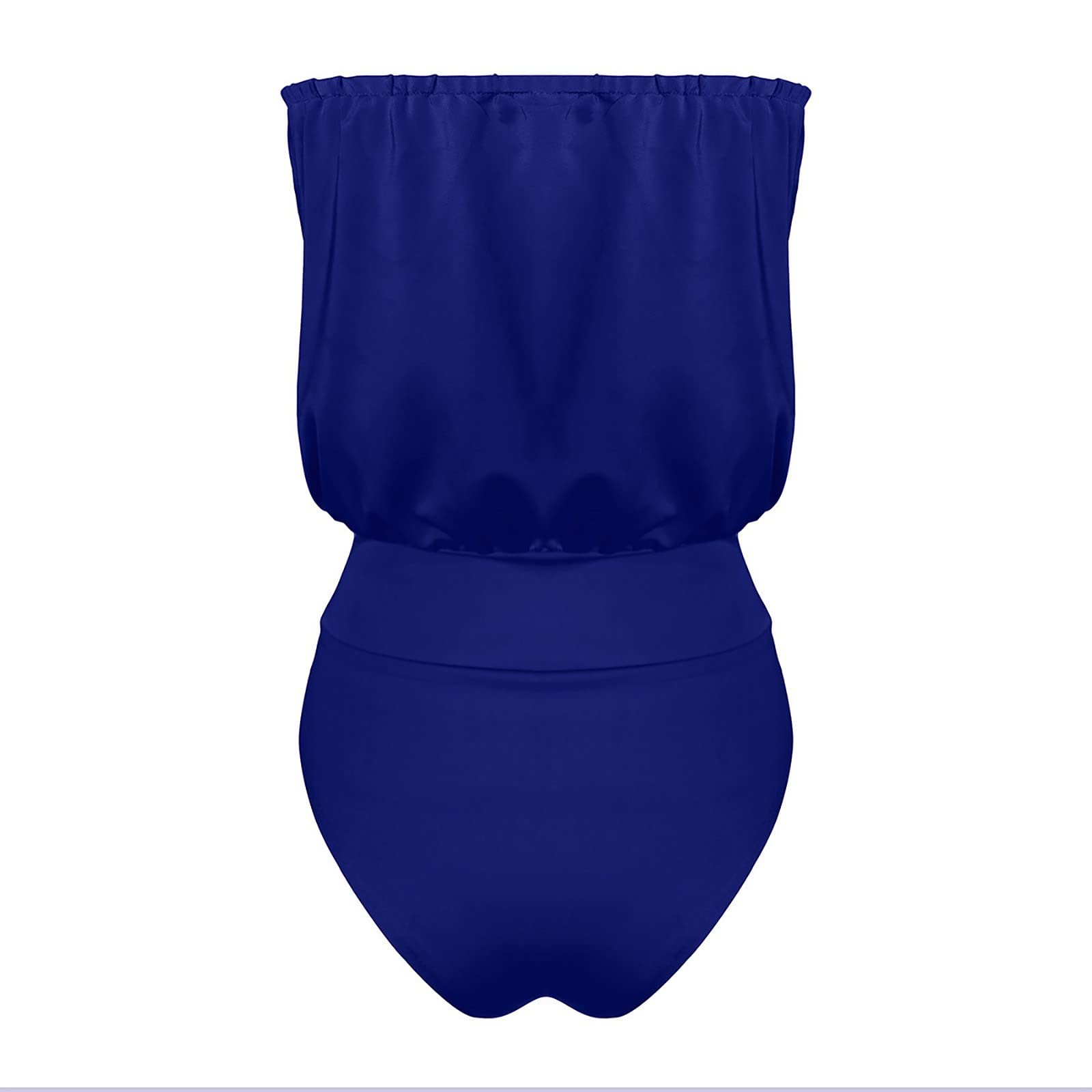 Maillot de Bain Femme 1 Pièce Gainant — Style Bandeau Épaule Dénudée