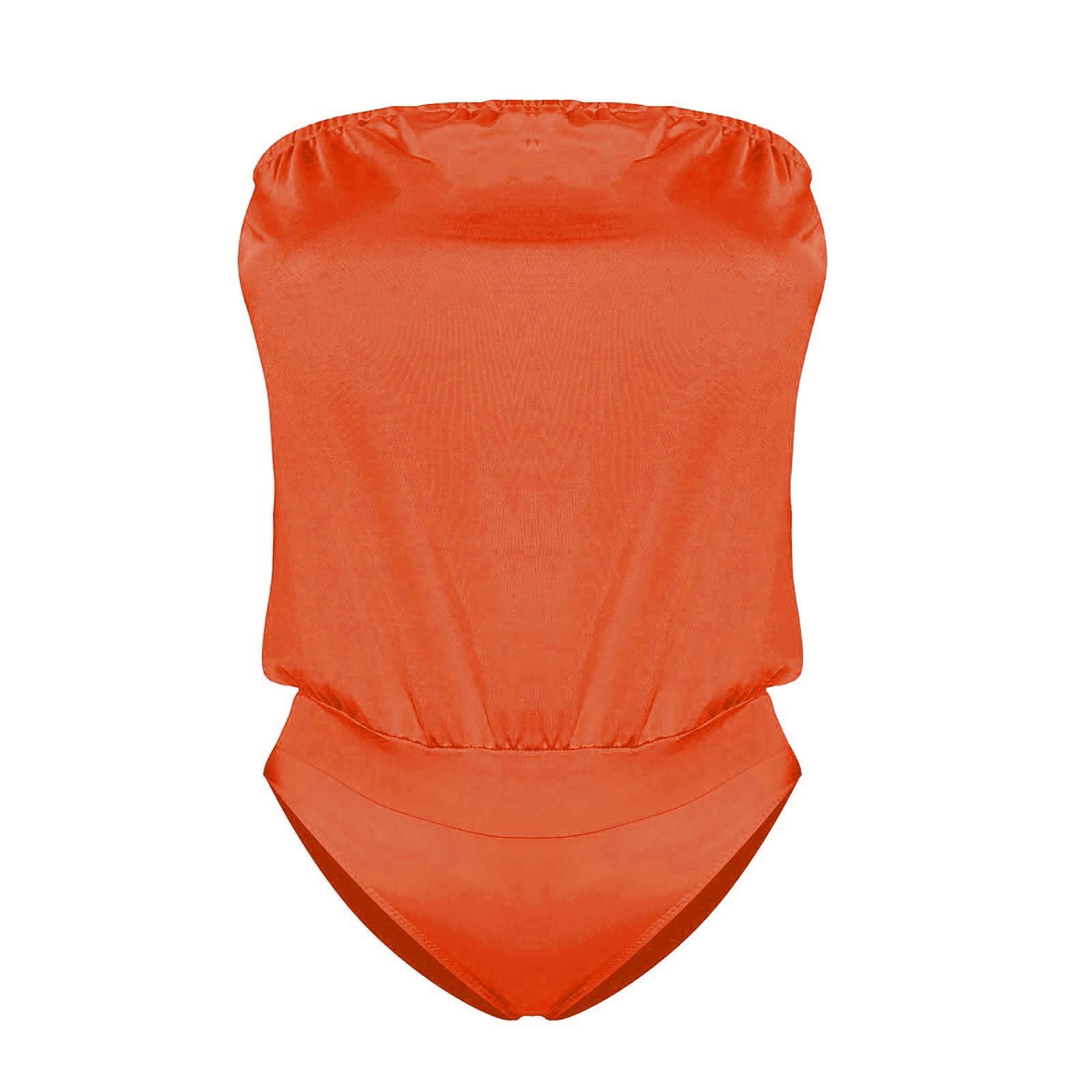 Maillot de Bain Femme 1 Pièce Gainant — Style Bandeau Épaule Dénudée