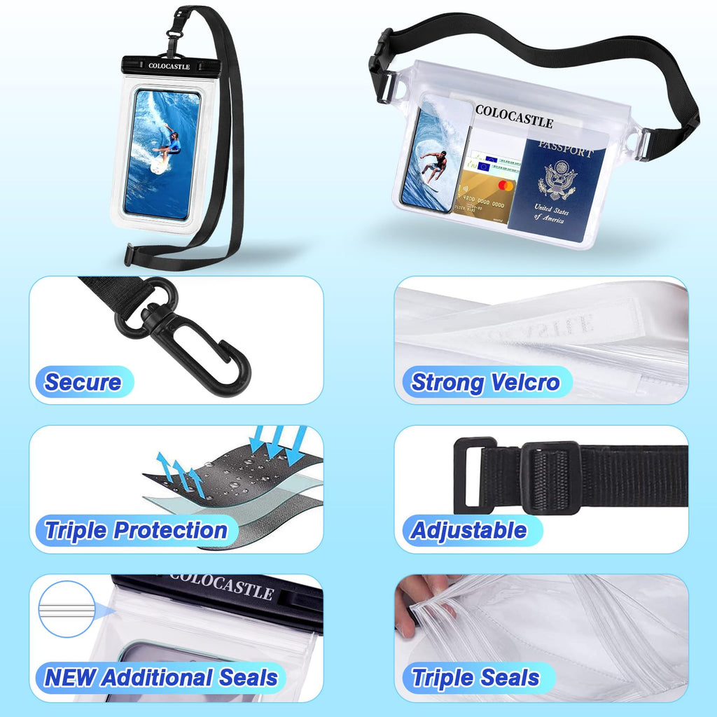 Pochette Étanche Smartphone IPX8 — Sac Imperméable avec Sangle Réglable