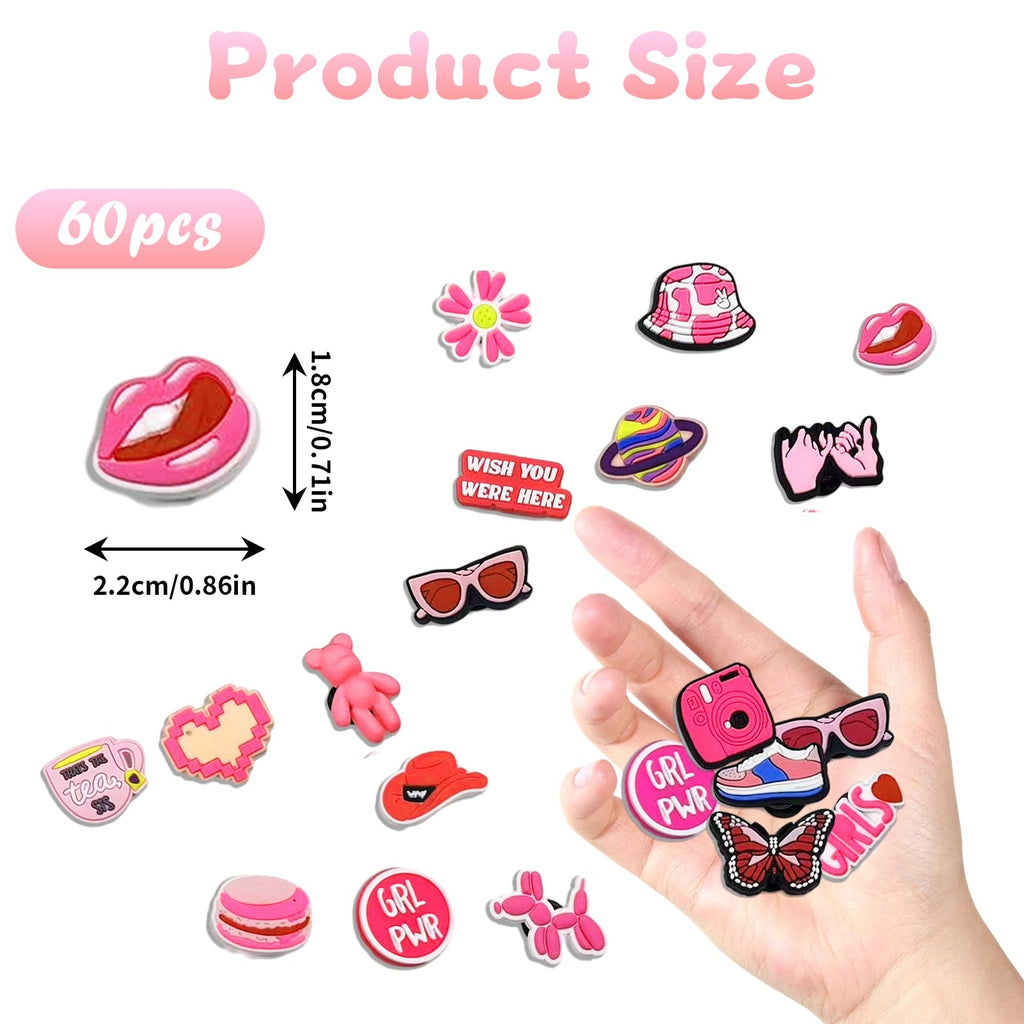 60 Pièces Pins pour Crocs — Bijoux de Chaussures PVC