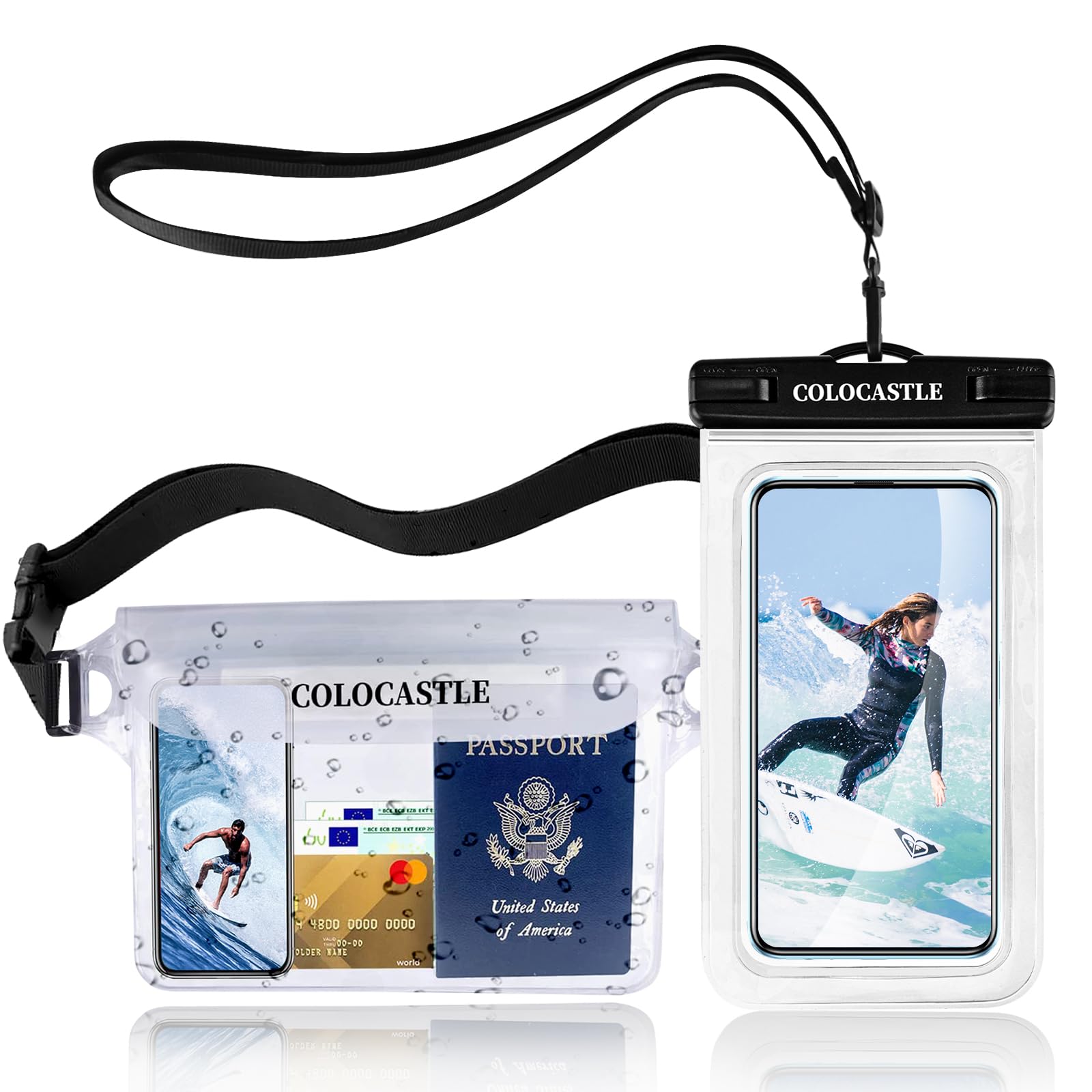 Pochette Étanche Smartphone IPX8 — Sac Imperméable avec Sangle Réglable