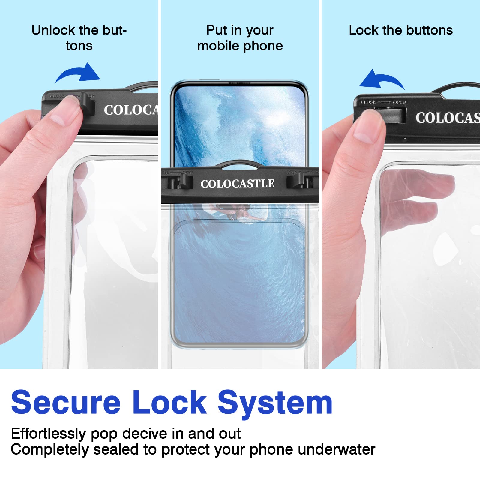 Pochette Étanche Smartphone IPX8 — Sac Imperméable avec Sangle Réglable