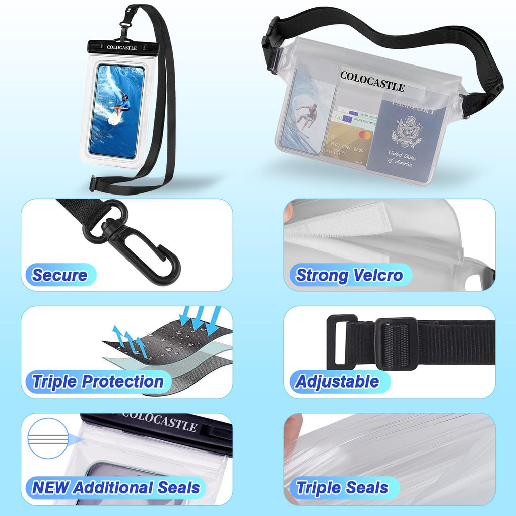 Pochette Étanche Smartphone IPX8 — Sac Imperméable avec Sangle Réglable