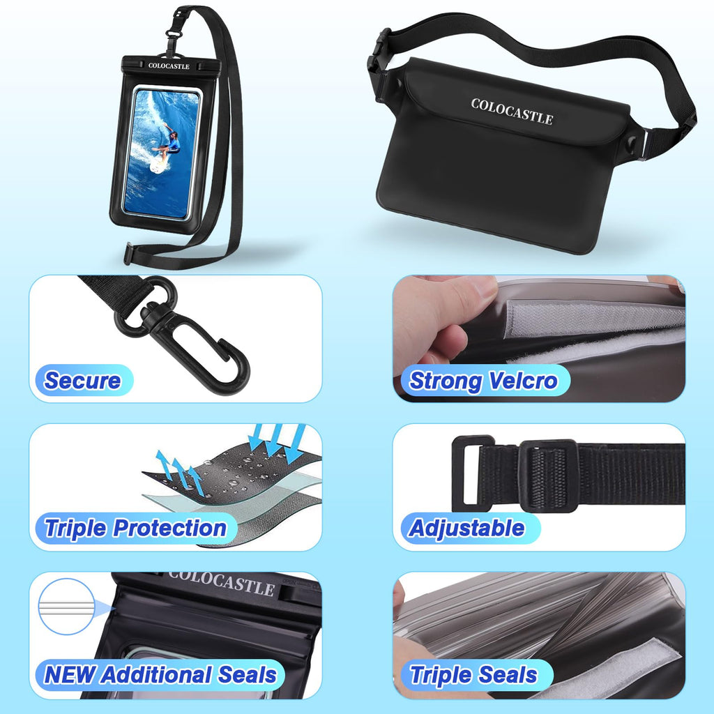 Pochette Étanche Smartphone IPX8 — Sac Imperméable avec Sangle Réglable