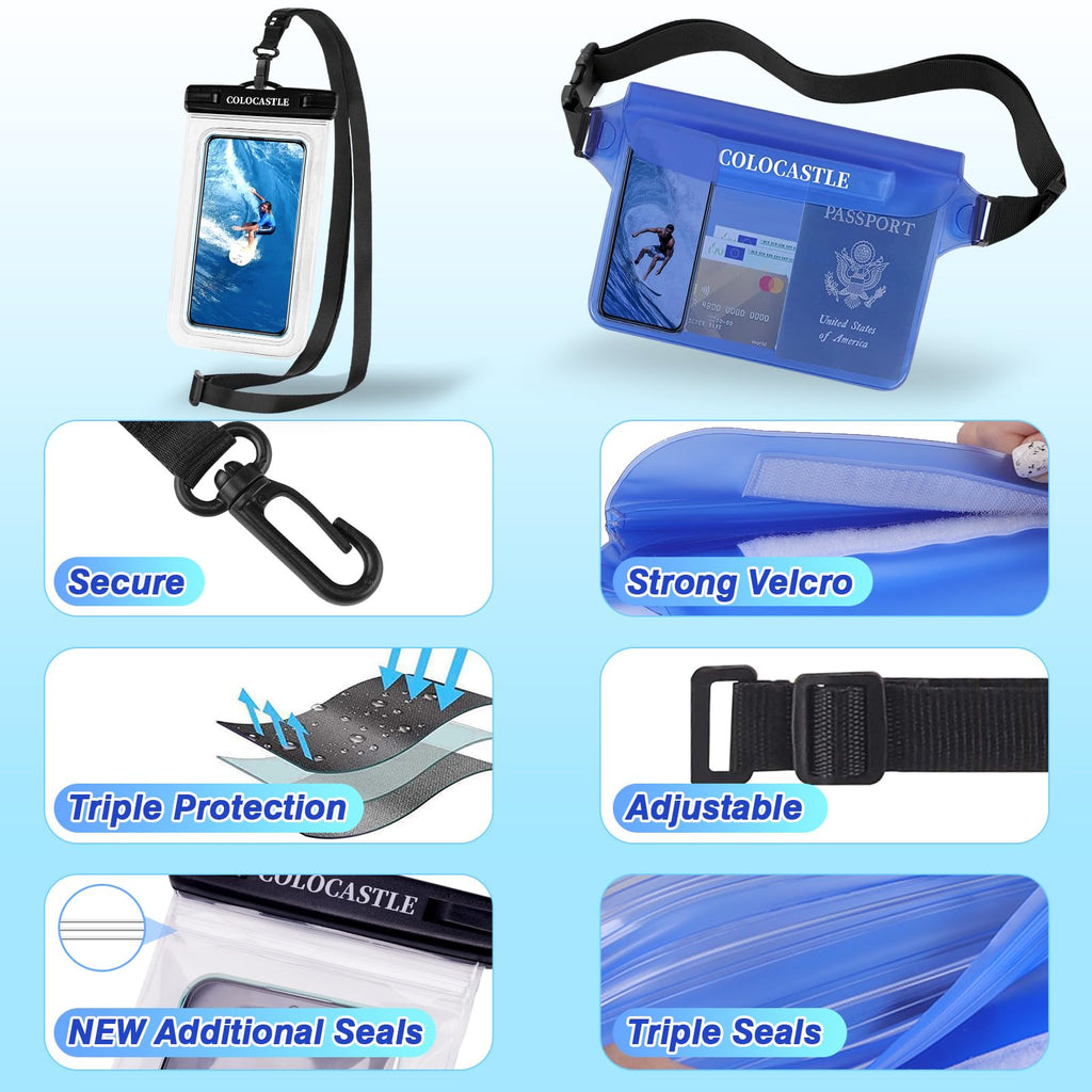 Pochette Étanche Smartphone IPX8 — Sac Imperméable avec Sangle Réglable