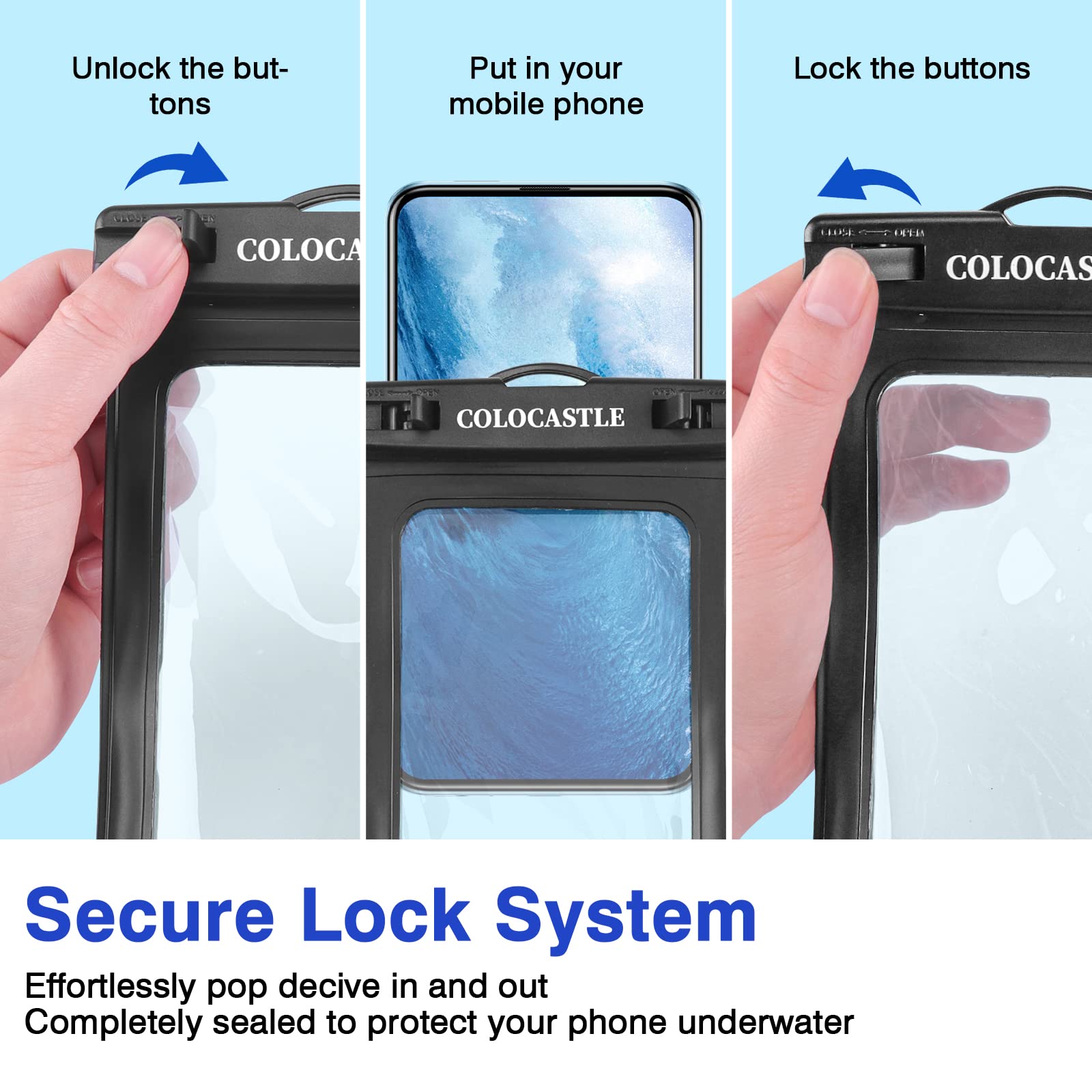 Pochette Étanche Smartphone IPX8 — Sac Imperméable avec Sangle Réglable