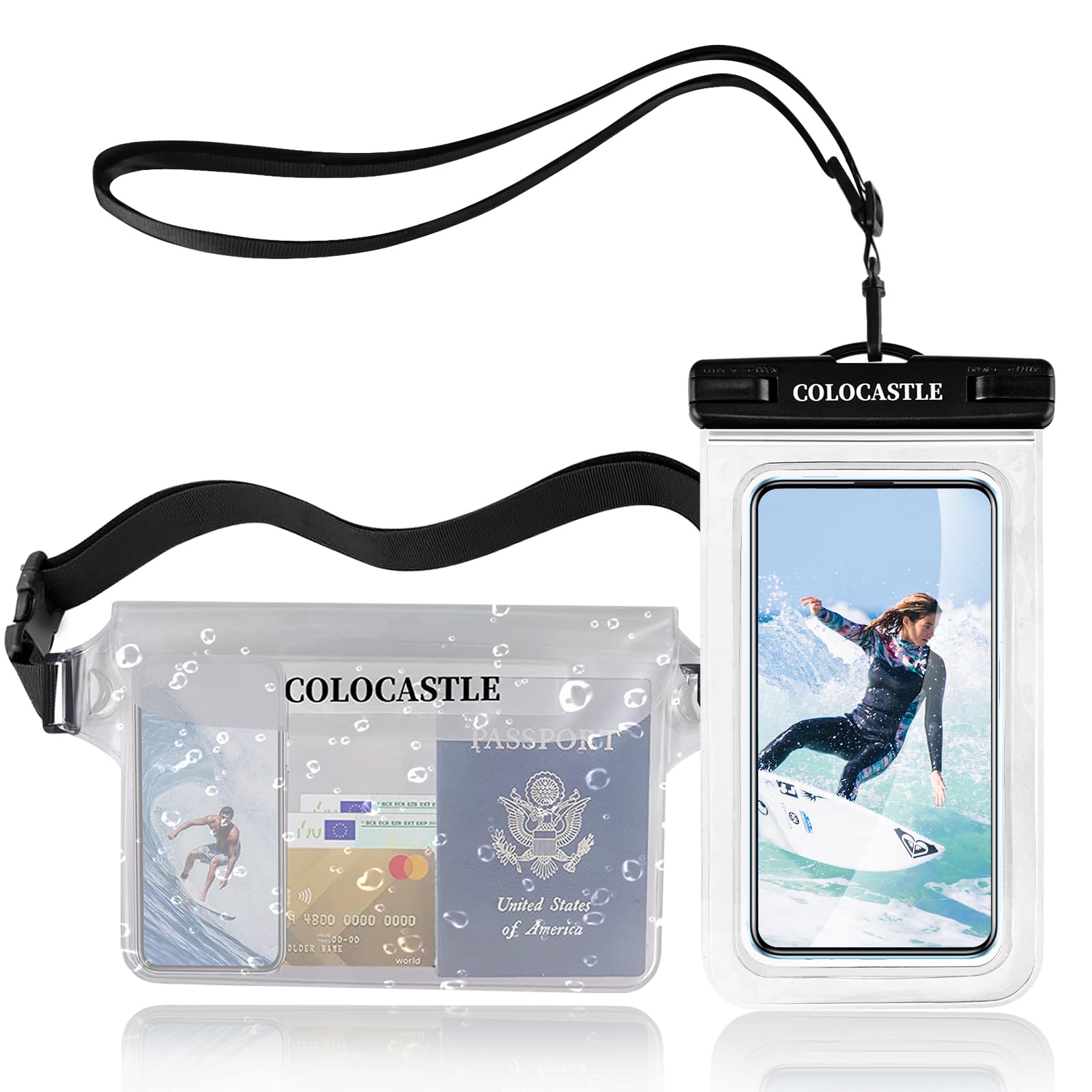 Pochette Étanche Smartphone IPX8 — Sac Imperméable avec Sangle Réglable