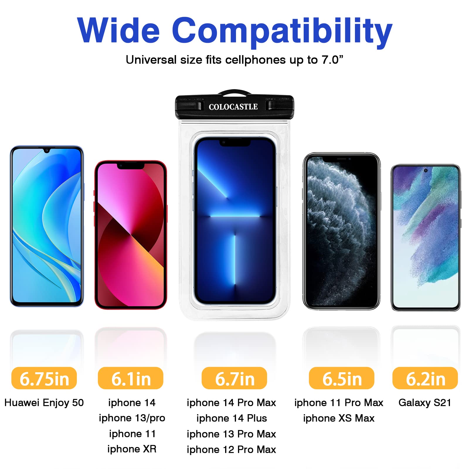 Pochette Étanche Smartphone IPX8 — Sac Imperméable avec Sangle Réglable