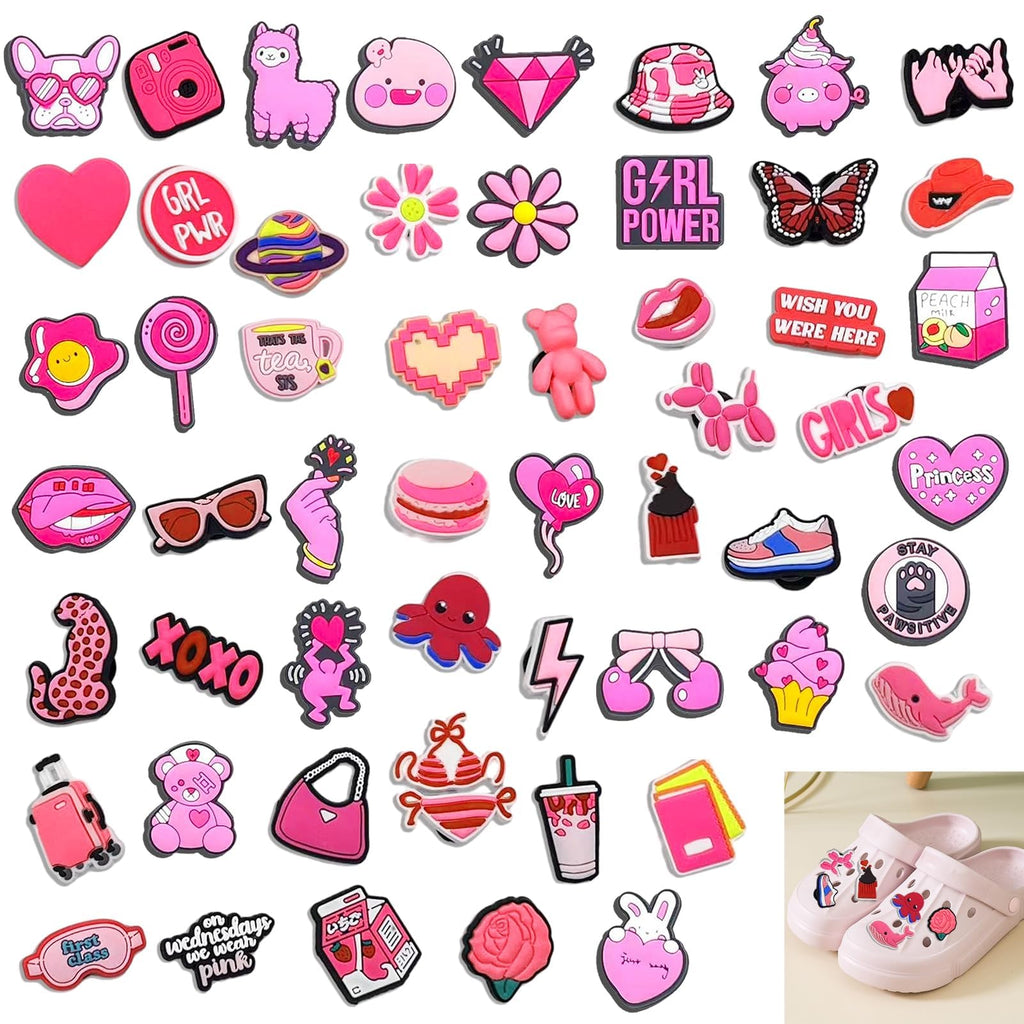 60 Pièces Pins pour Crocs — Bijoux de Chaussures PVC